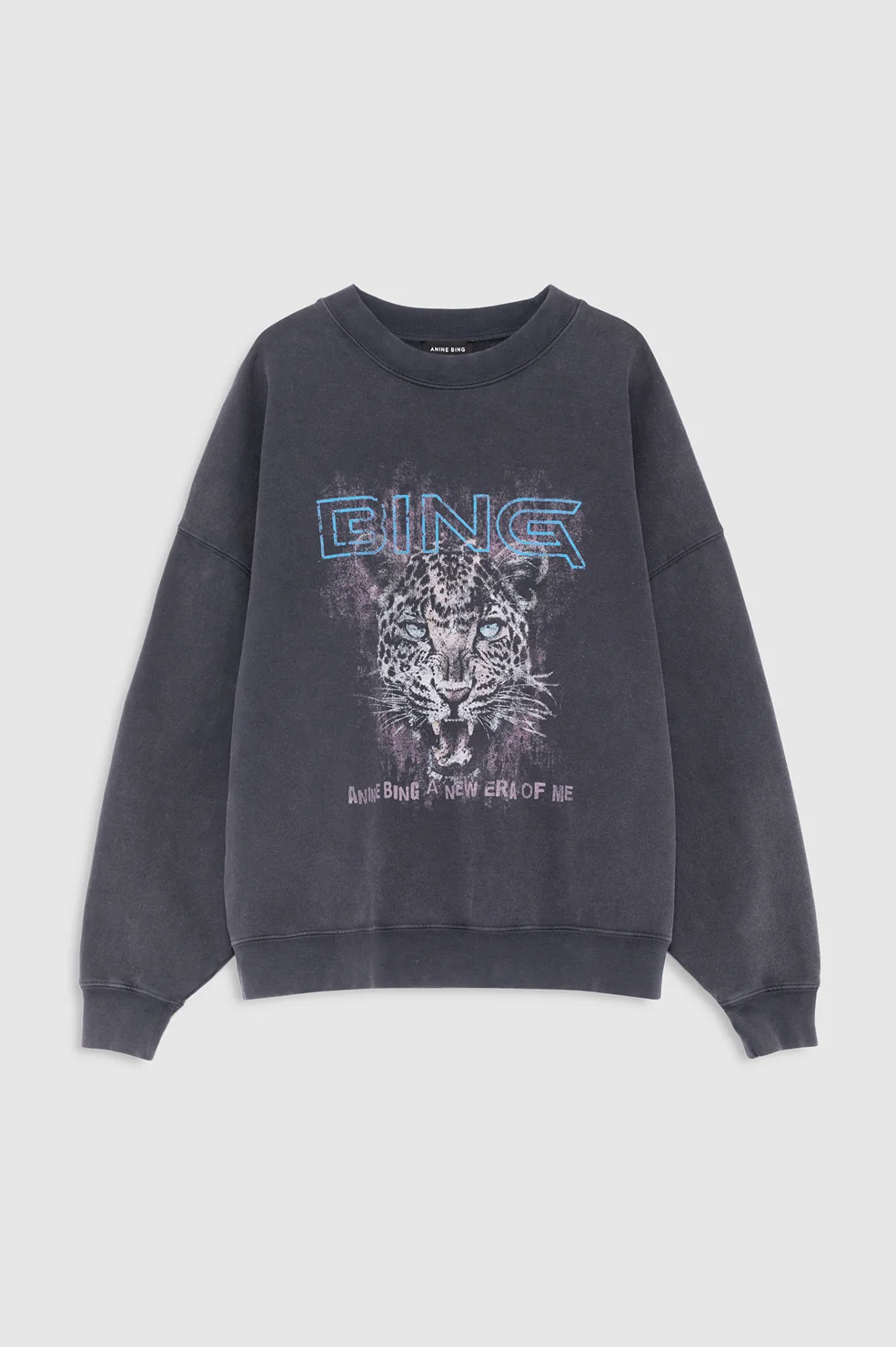 ANINE BING Miles Sweatshirt Leo Muse washed black
