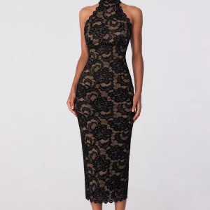 NOOKIE Alessia High Neck Midi BLACK