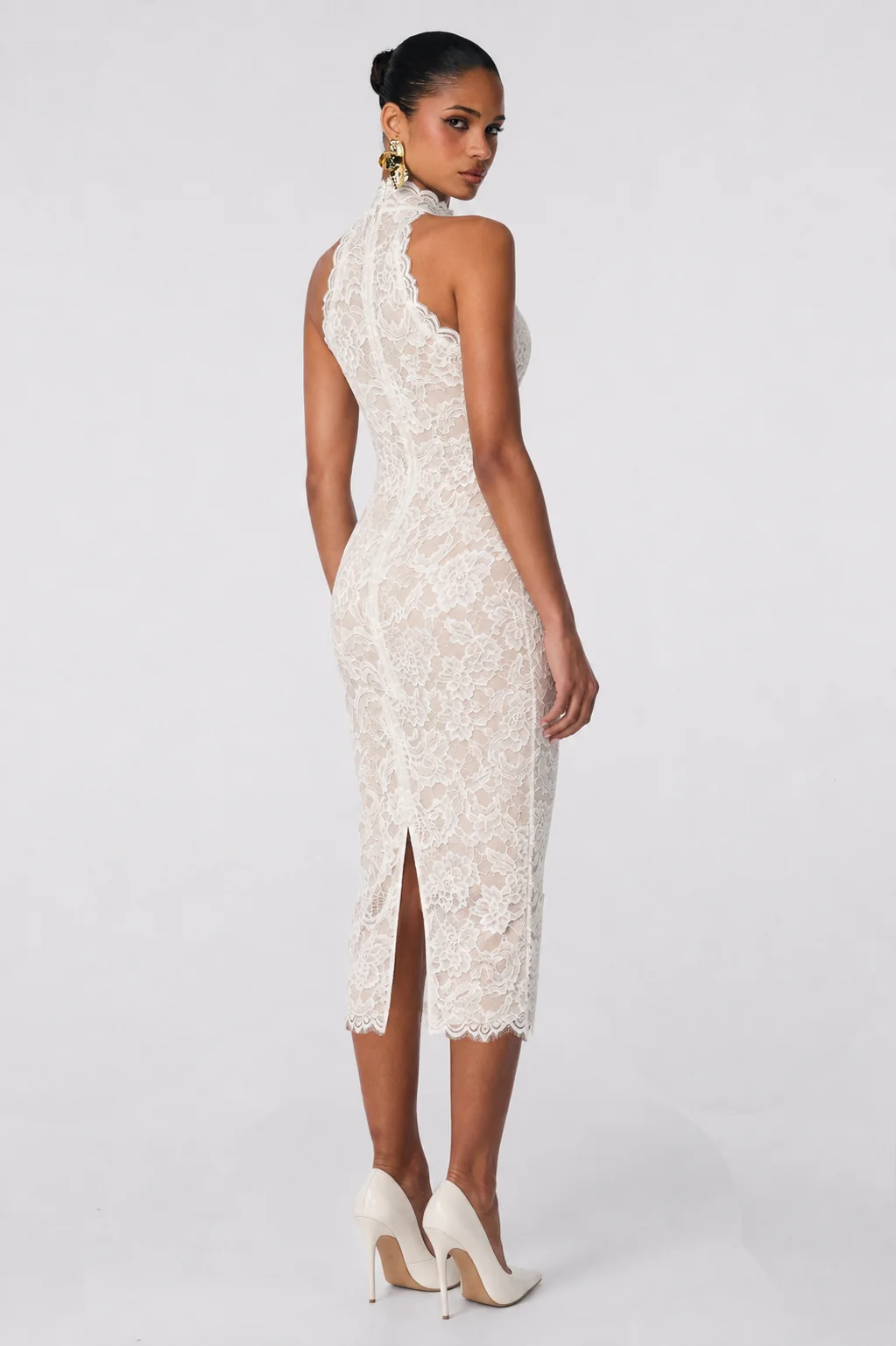 NOOKIE Alessia High Neck Midi IVORY - Image 2