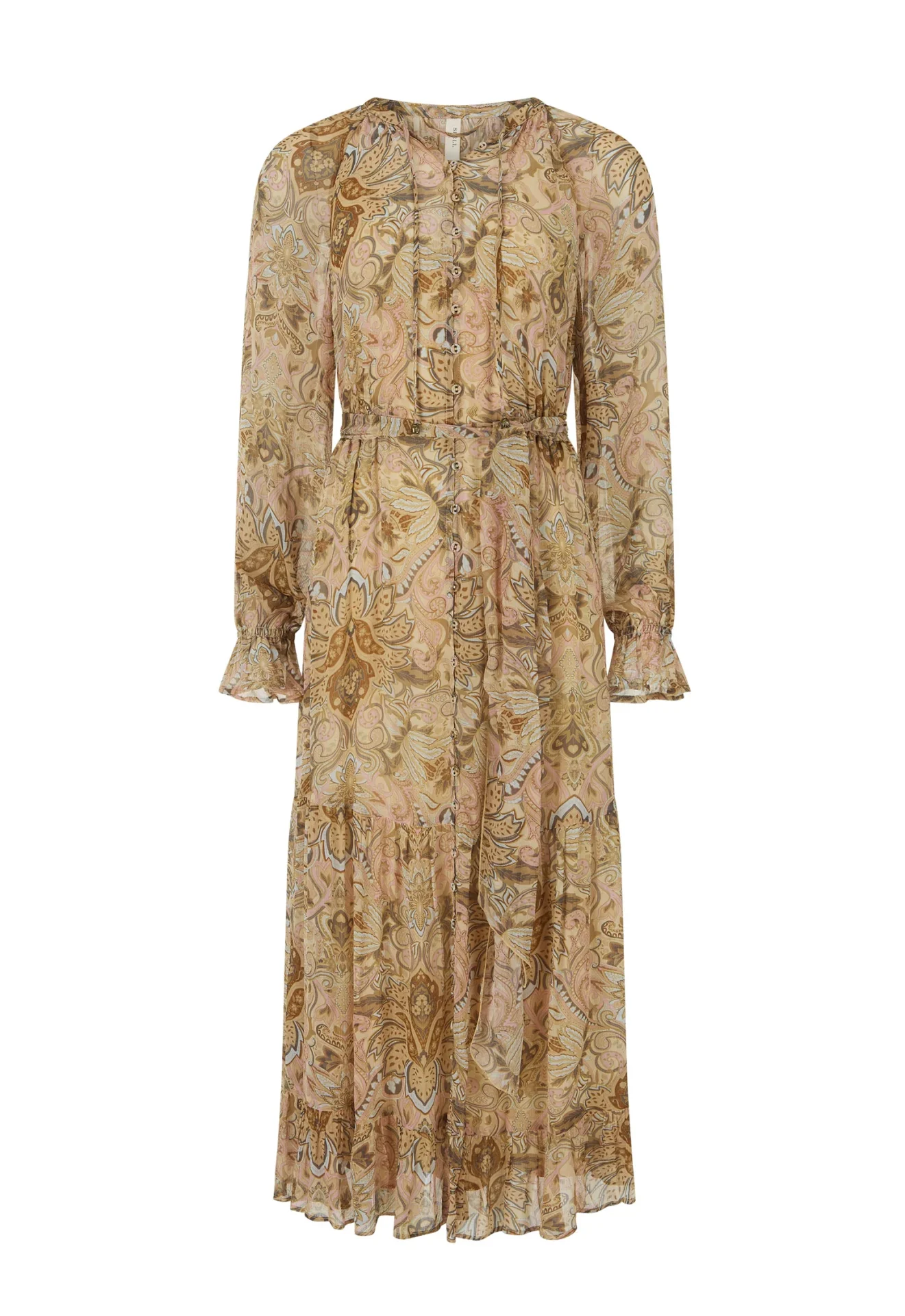SPELL Damask Button Through Gown