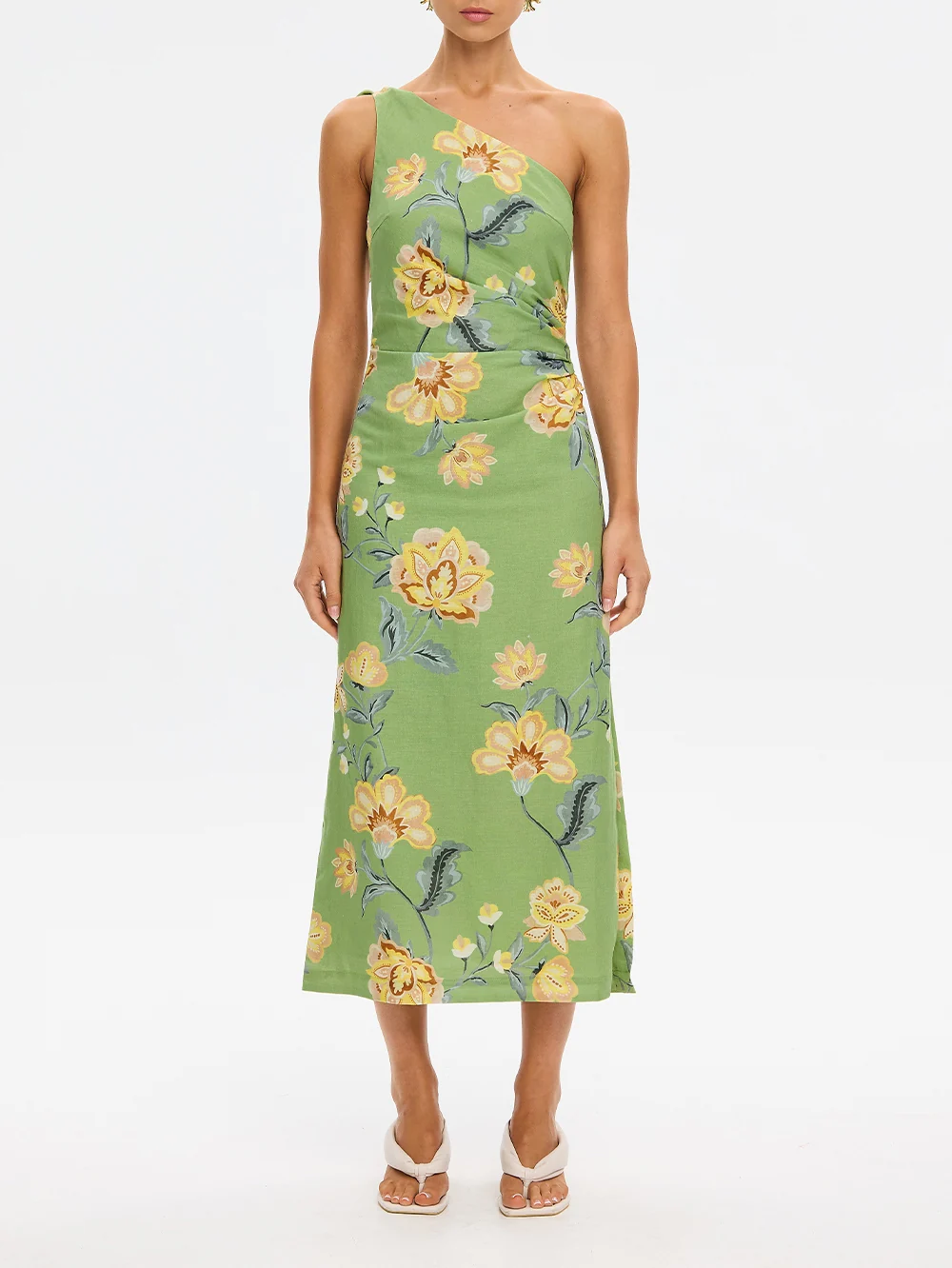 KIVARI Eve One Shoulder Midi Dress - Image 2