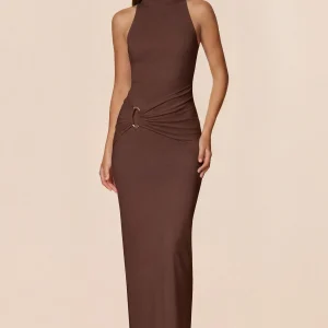 NOOKIE Petra High-Neck Maxi COCOA