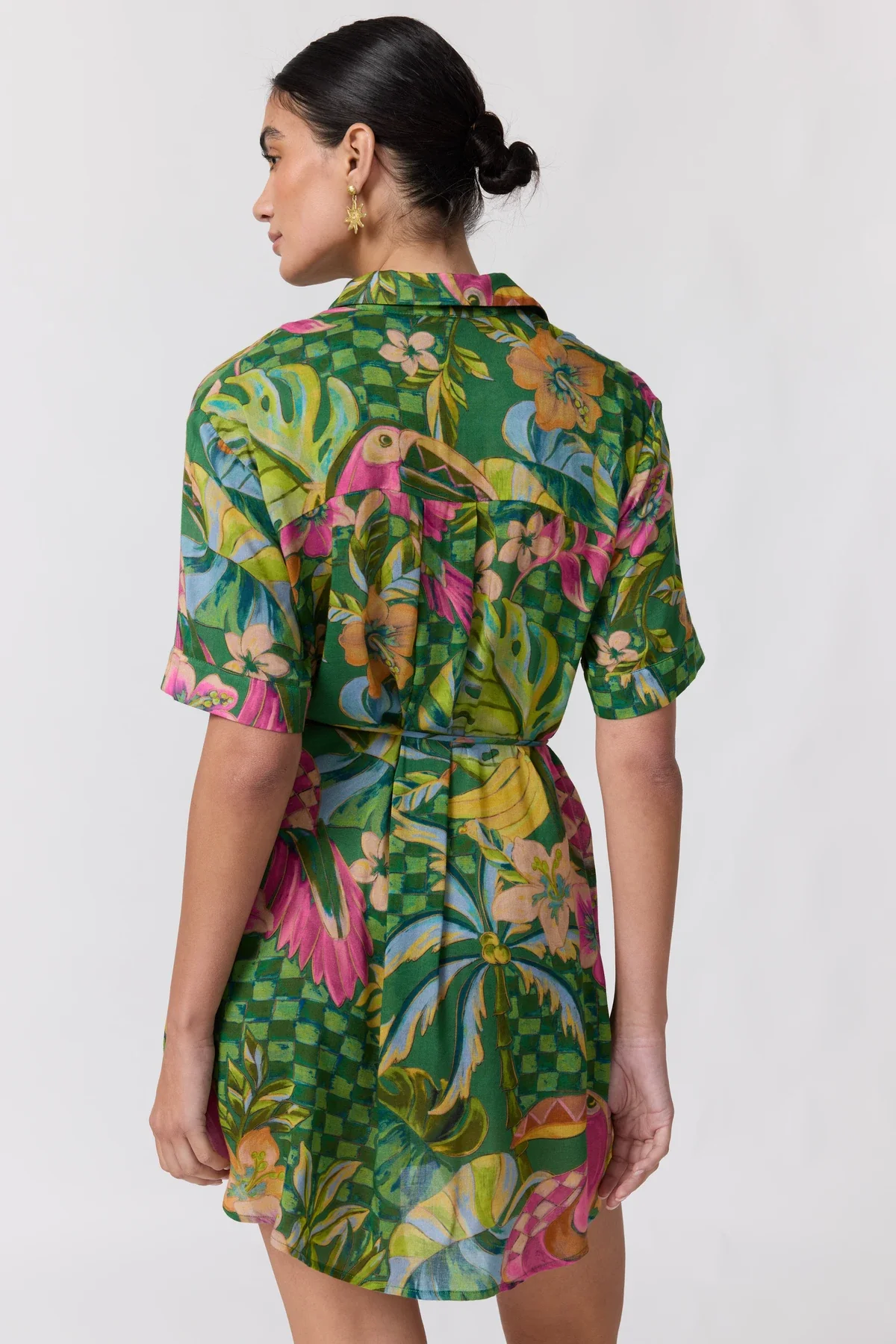 NINE LIVES BAZAAR SAMI SHIRT DRESS - JUNGLE - Image 2