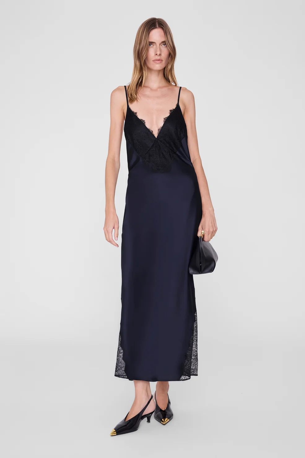 ANINE BING Judy Dress navy and black lace - Image 3