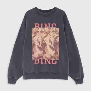 ANINE BING Miles Sweatshirt Tiger Bing washed black