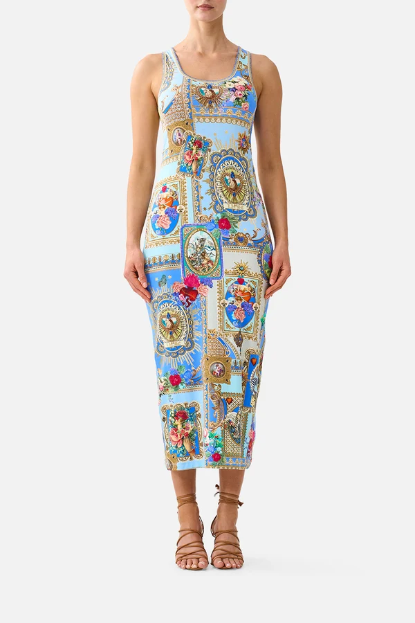 CAMILLA Jersey Scoop Neck Tank Dress Verses In Vintage