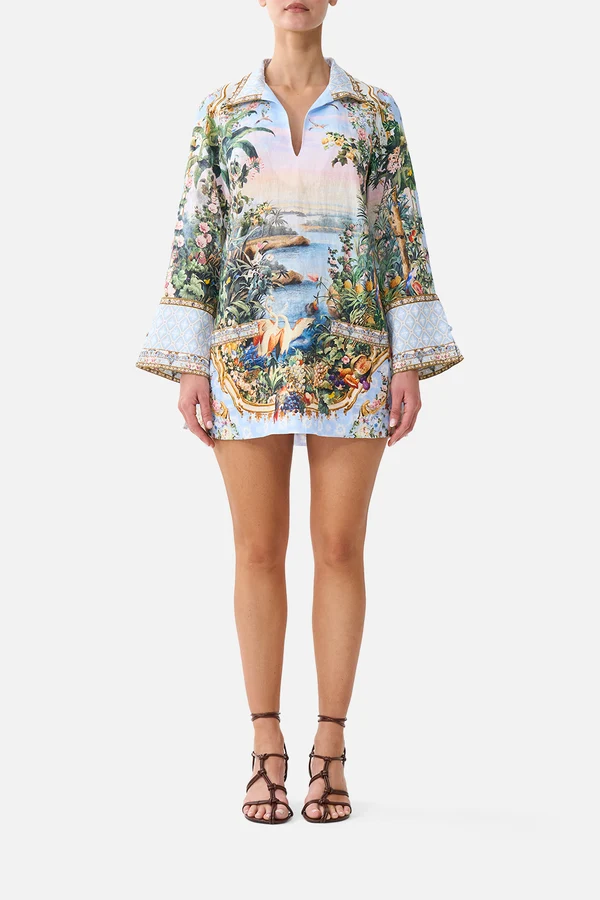 CAMILLA Long Sleeve Tunic Dress Sisi Society
