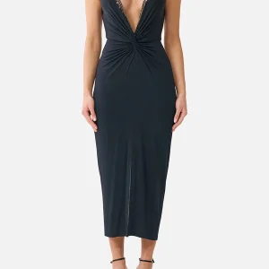 CAMILLA Strappy Dress With Twist Front Leopard Libertine