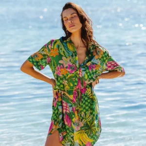 NINE LIVES BAZAAR SAMI SHIRT DRESS - JUNGLE
