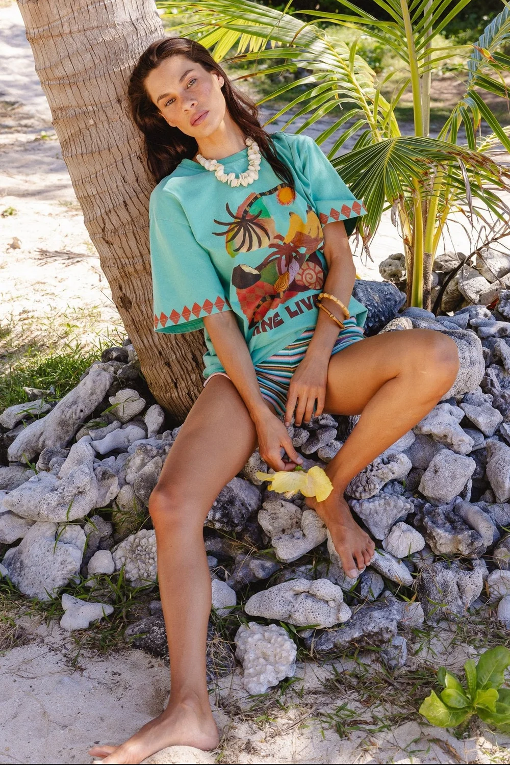 NINE LIVES BAZAAR SILVER SUN TEE - NAUTICAL - Image 3