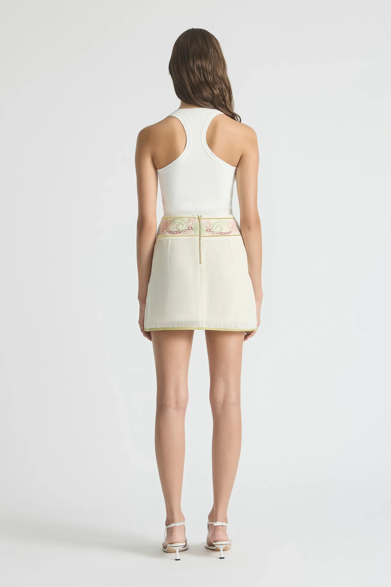 ANTIPODEAN BAYSIDE PANELLED MINI SKIRT COCONUT - Image 3
