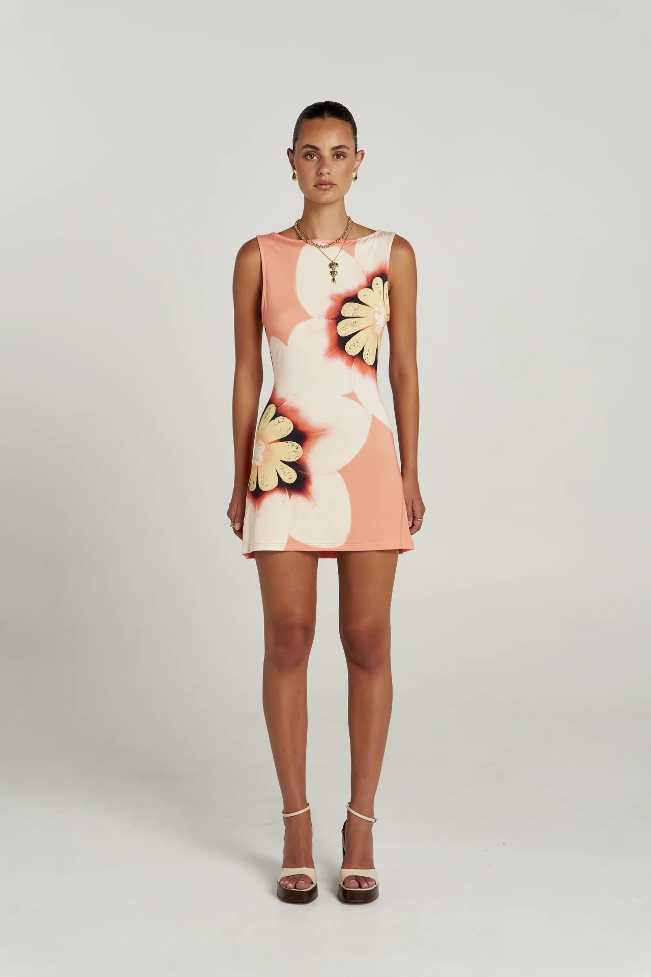 SUMMI SUMMI BOATNECK MINI DRESS - HARLEQUIN