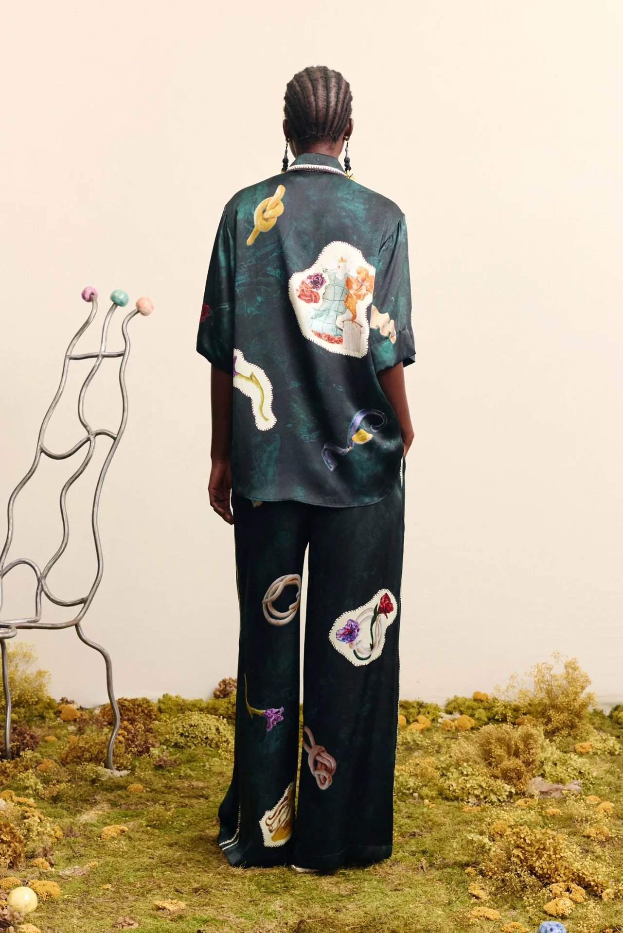 ALEMAIS florero silk shirt - Image 3
