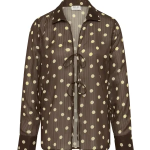 PALM NOOSA Harlow Shirt Giallo Pois