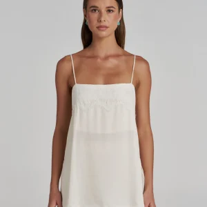 SUMMI SUMMI FLORENCE SHIFT TOP - WHITE
